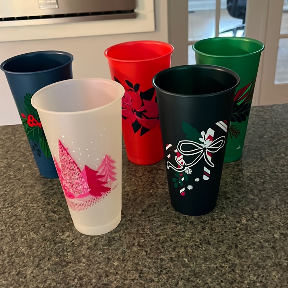 New plastic reusable Starbucks cups